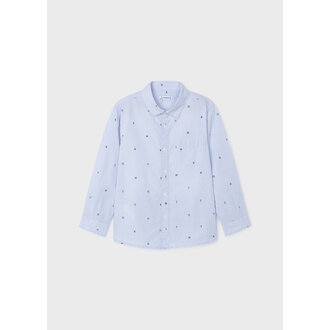 MAYORAL CHEMISE MANCHES LONGUES LETTRE - CIEL