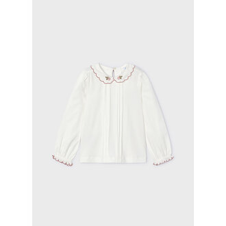 MAYORAL CHANDAIL AVEC COL BRODÉ - ROSÉ