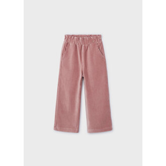 MAYORAL PANTALON FLARE EN VELOURS - ROSÉ