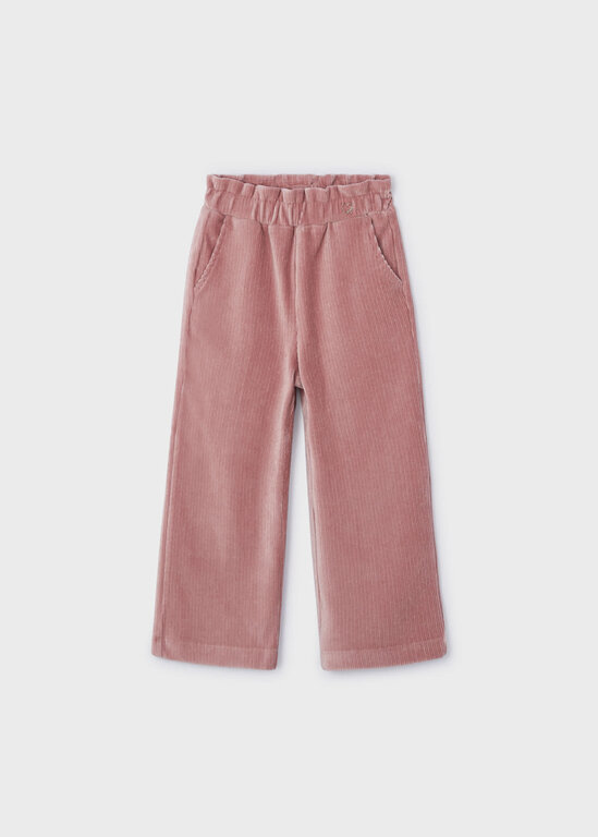 MAYORAL PANTALON FLARE EN VELOURS - ROSÉ