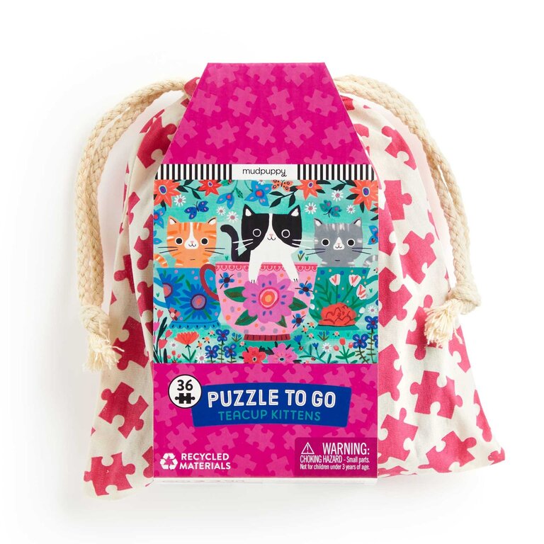 MUDPUPPY PUZZLE DE VOYAGE 36 PCS - CHATONS EN TASSE