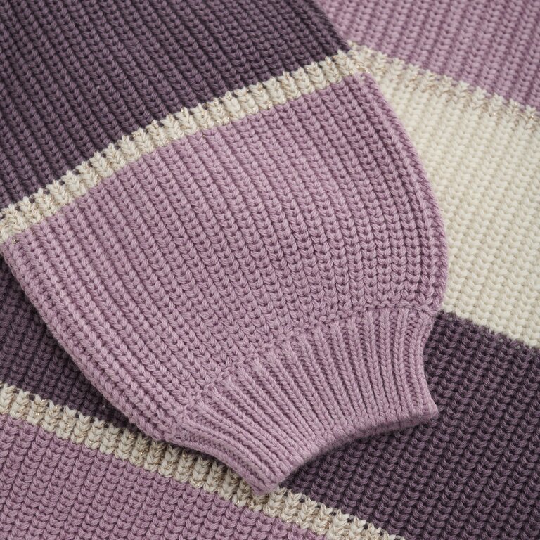 MINYMO PULL EN TRICOT RAYÉ - ORCHID HAZE