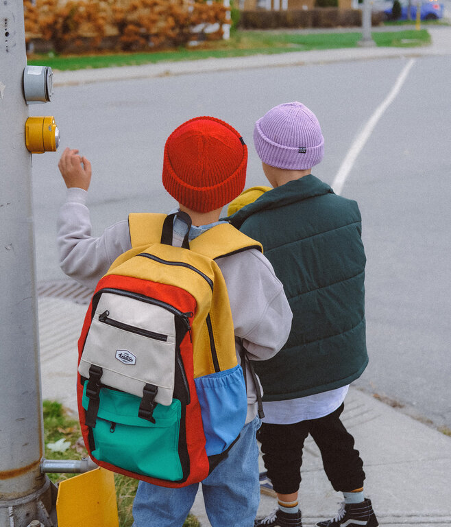 HEADSTER KIDS SAC À DOS COLORBLOCK - BLUE ATOLL