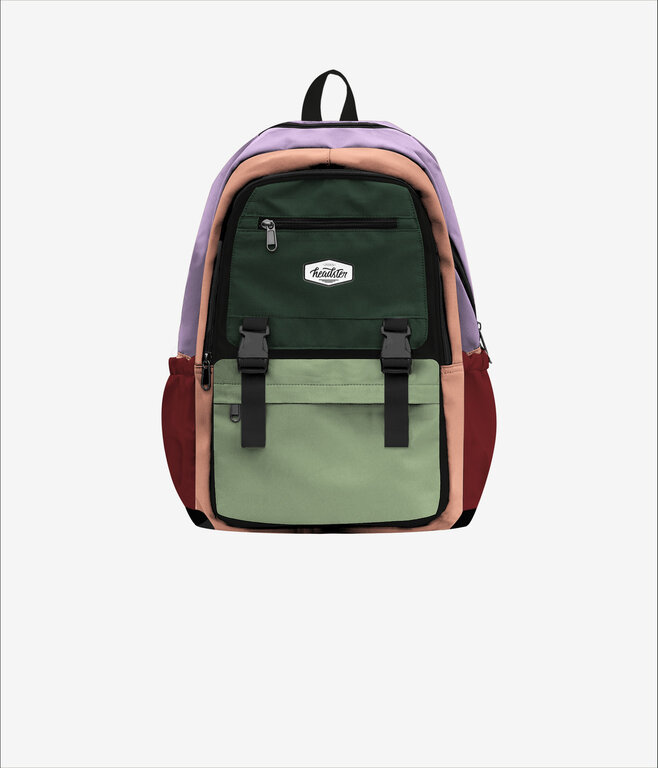 HEADSTER KIDS SAC À DOS COLORBLOCK - HEDGE GREEN