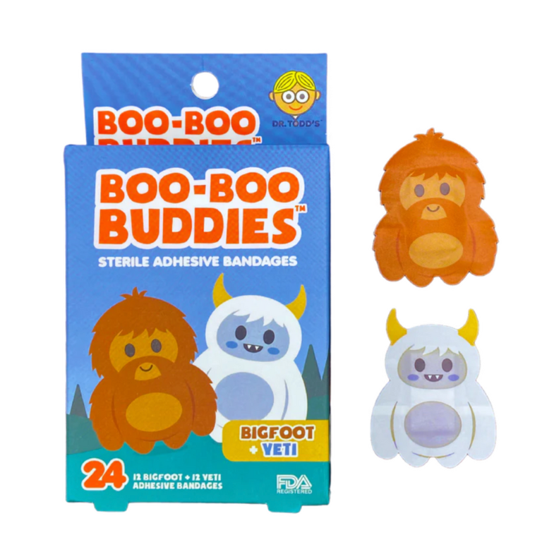 BOO-BOO BUDDIES BOÎTE DE 24 PANSEMENTS LUDIQUES - BIG FOOT ET YETI