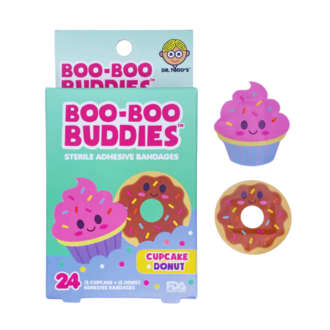 BOO-BOO BUDDIES BOÎTE DE 24 PANSEMENTS LUDIQUES - CUPCAKE ET BEIGNE