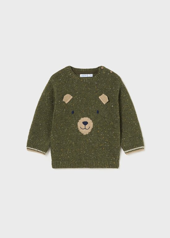 MAYORAL PULL VISAGE D'OURS - VERT FORET