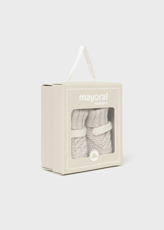 MAYORAL CHAUSSONS TRICOT - NOISETTE