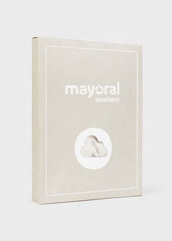 MAYORAL ENSEMBLE ET BONNET EN TRICOT - MILK