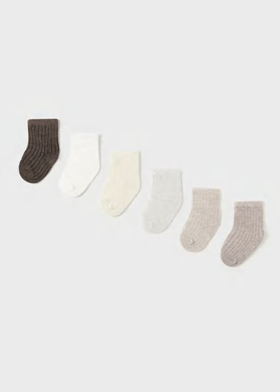 MAYORAL ENSEMBLE DE 6 PAIRES DE CHAUSSETTES - NEUTRES