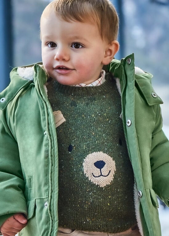 MAYORAL PULL VISAGE D'OURS - VERT FORET