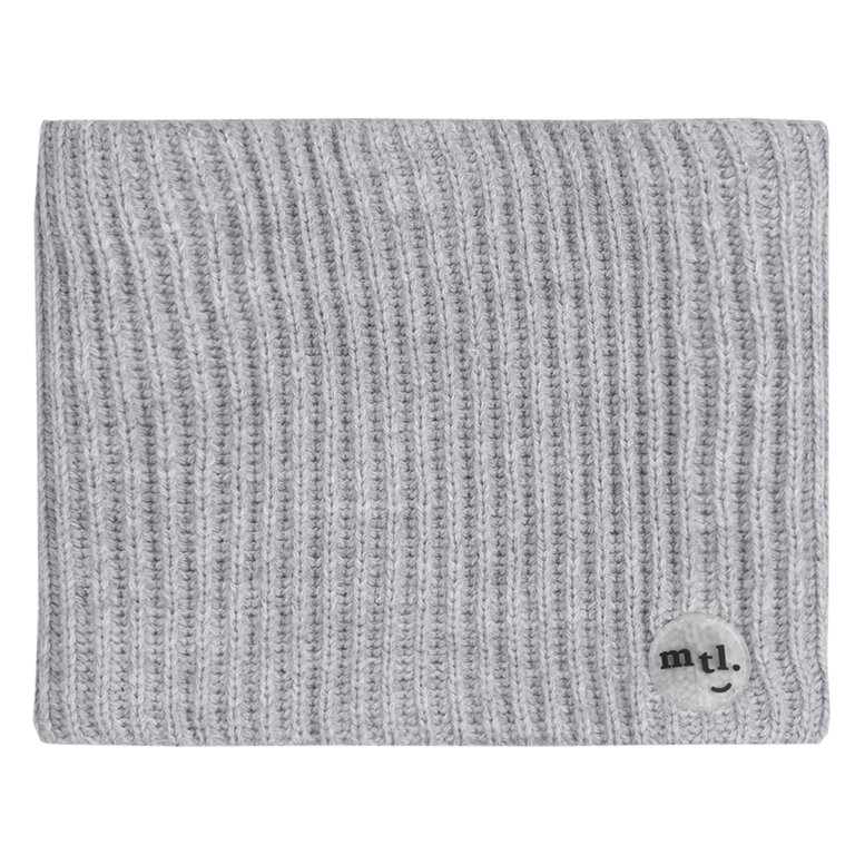 MILES THE LABEL CACHE-COU CÔTELÉ DOUBLÉ - GRIS CHINÉ