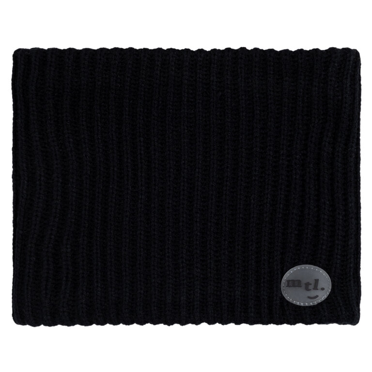 MILES THE LABEL CACHE-COU CÔTELÉ  DOUBLÉ - NOIR