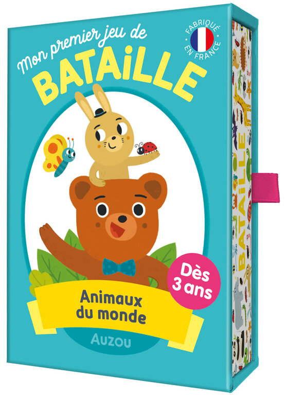 AUZOU JEU DE CARTE - JEU DE BATAILLE DES ANIMAUX DU MONDE