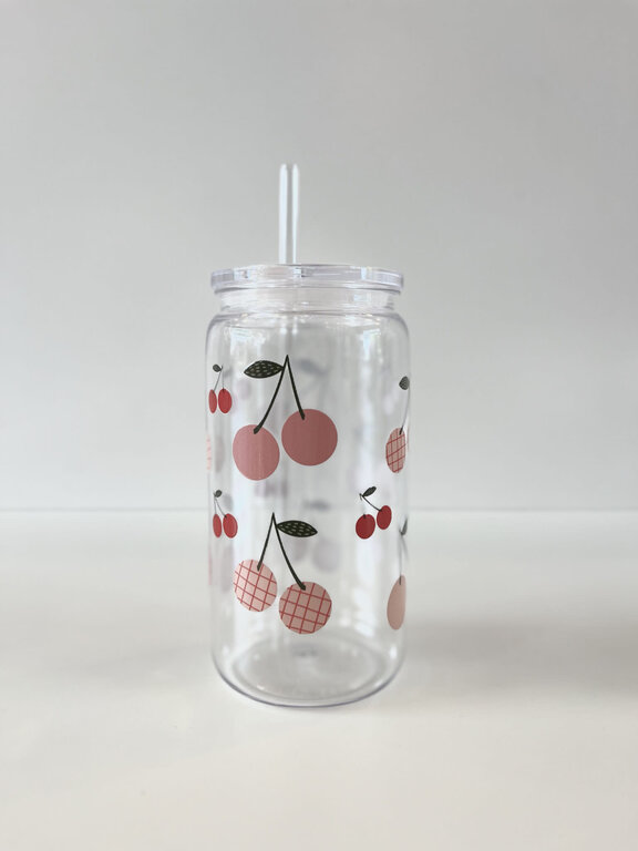 MÖMY VERRE 16 OZ PLASTIQUE - CHAMP DE CERISES