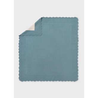 MAYORAL COUVERTURE EN TRICOT CHENILLE - BLEU