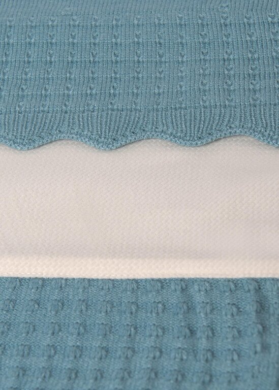 MAYORAL COUVERTURE EN TRICOT CHENILLE - BLEU
