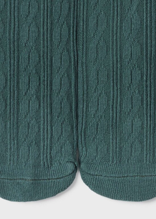 COLLANTS À MOTIFS DE TRICOT - VERT BOUTEILLE