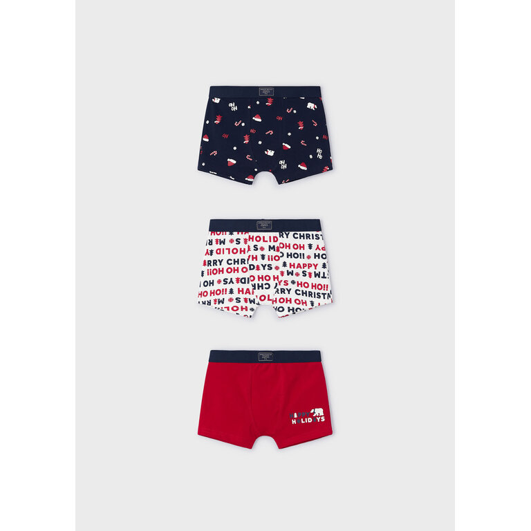 MAYORAL SET OF 3 BOXERS - CHRISTMAS