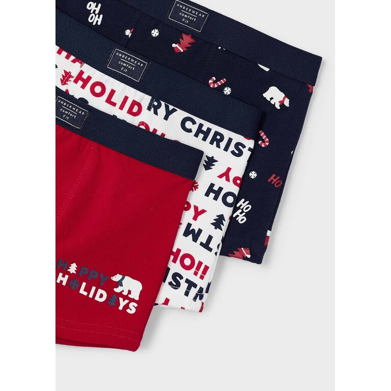 MAYORAL SET OF 3 BOXERS - CHRISTMAS
