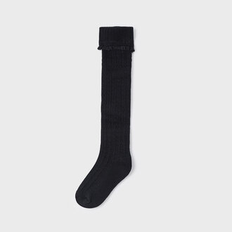 MAYORAL BAS GENOU À MOTIFS DE TRICOT - NOIR