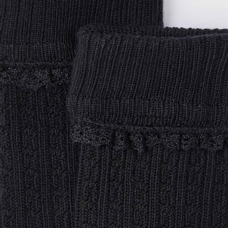 MAYORAL BAS GENOU À MOTIFS DE TRICOT - NOIR