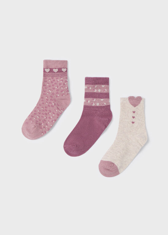 ENSEMBLE DE 3 PAIRES DE CHAUSSETTES - ROSÉ