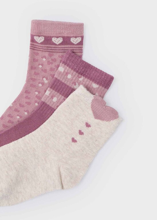 ENSEMBLE DE 3 PAIRES DE CHAUSSETTES - ROSÉ