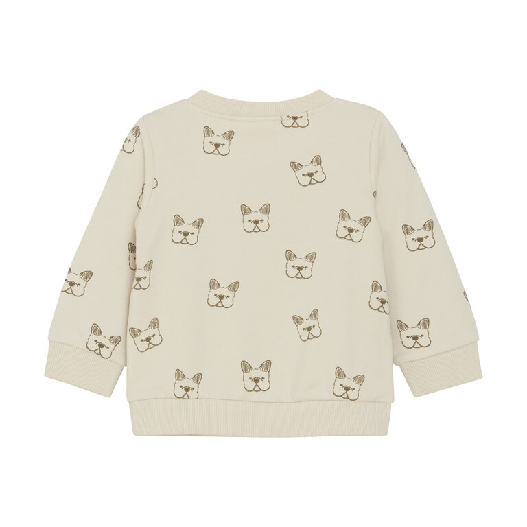 MINYMO CREWNECK À MOTIFS DE BULLDOG - CRÈME