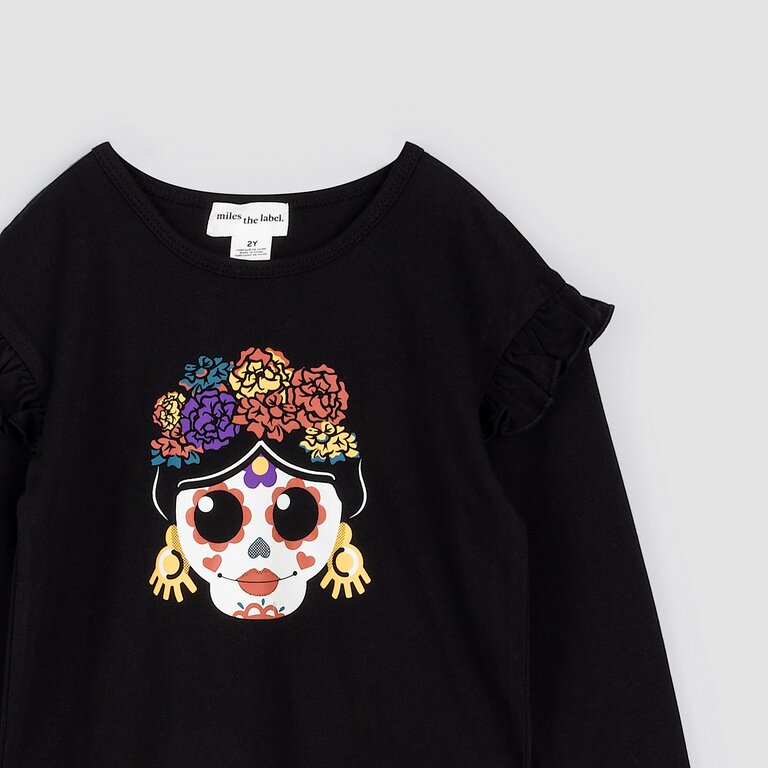 MILES THE LABEL CHANDAIL MANCHES LONGUES PHOSPHORESCENT - CALAVERITA NOIR