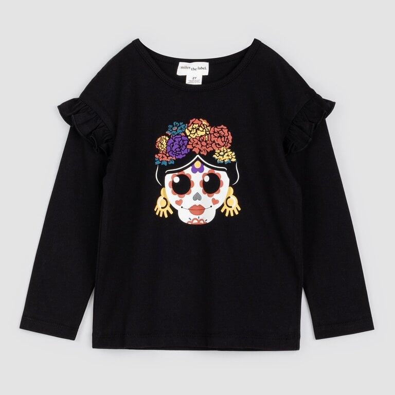 MILES THE LABEL CHANDAIL MANCHES LONGUES PHOSPHORESCENT - CALAVERITA NOIR