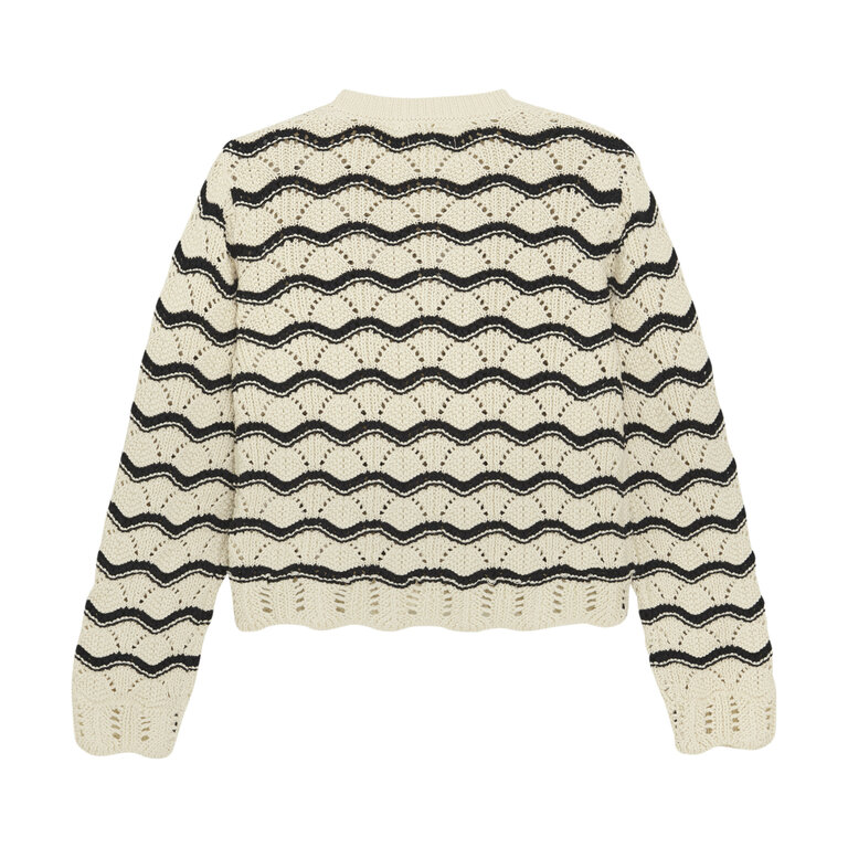 CREAMIE CARDIGAN EN TRICOT - NOIR/PERLE