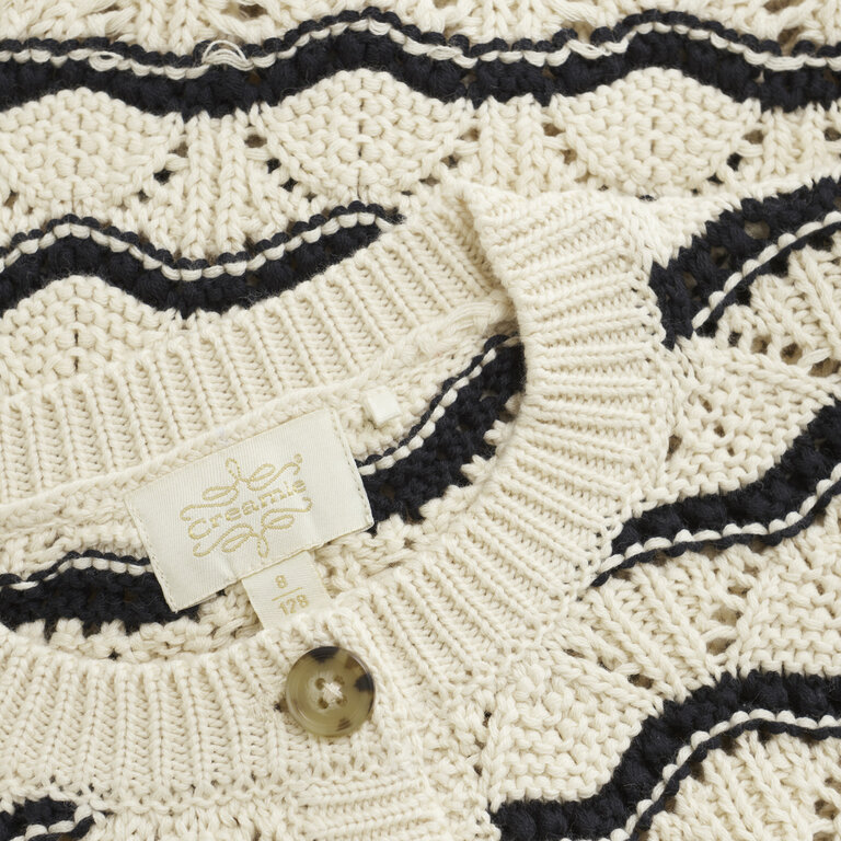 CREAMIE CARDIGAN EN TRICOT - NOIR/PERLE