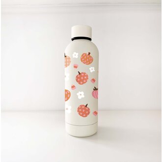 MÖMY BOUTEILLE ISOTHERME 17 OZ CRÈME - CITROUILLE ET FLEURS