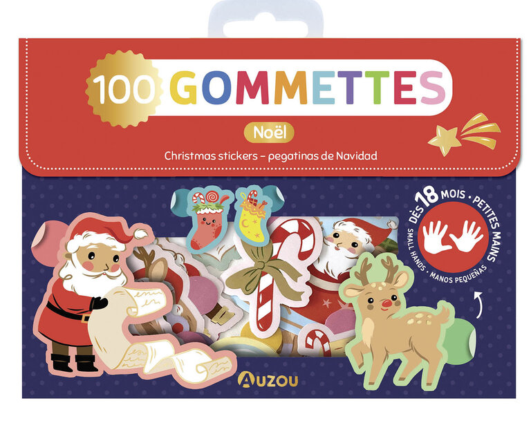 AUZOU MA POCHETTE DE 100 GOMMETTES - NOËL