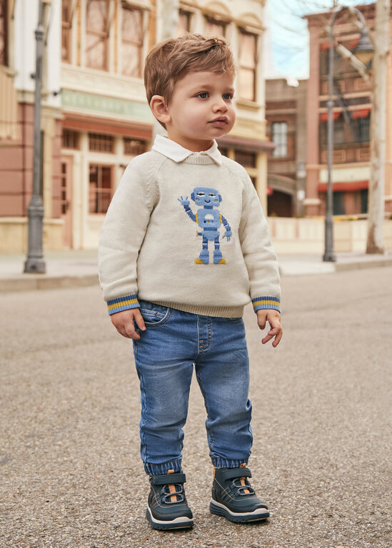 MAYORAL PANTALON JOGGER EN DENIM - BLEU MOYEN