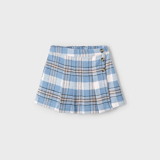 MAYORAL JUPE SHORT À CARREAUX - CIEL