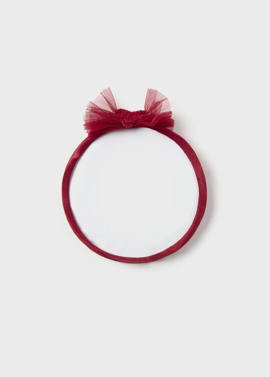 MAYORAL BANDEAU ÉTOILÉ EN TULLE - CERISE