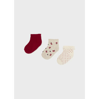 MAYORAL ENSEMBLE DE 3 PAIRES DE CHAUSSETTES - CERISE