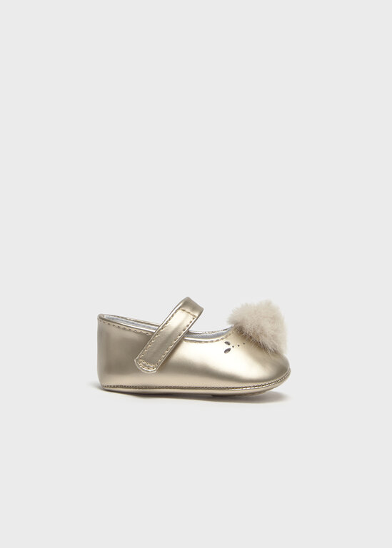 CHAUSSURES CÉRÉMONIE À POMPON - CHAMPAGNE