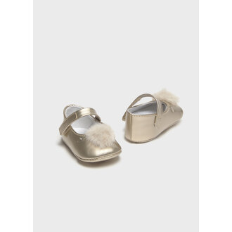 CHAUSSURES CÉRÉMONIE À POMPON - CHAMPAGNE