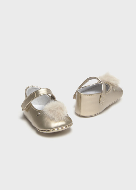 CHAUSSURES CÉRÉMONIE À POMPON - CHAMPAGNE