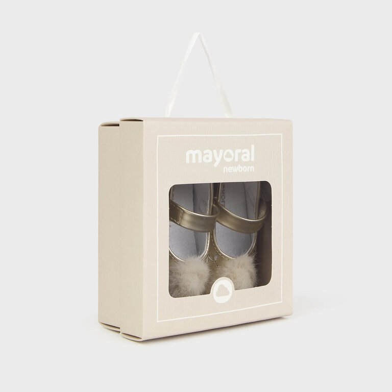 MAYORAL CHAUSSURES CÉRÉMONIE À POMPON - CHAMPAGNE
