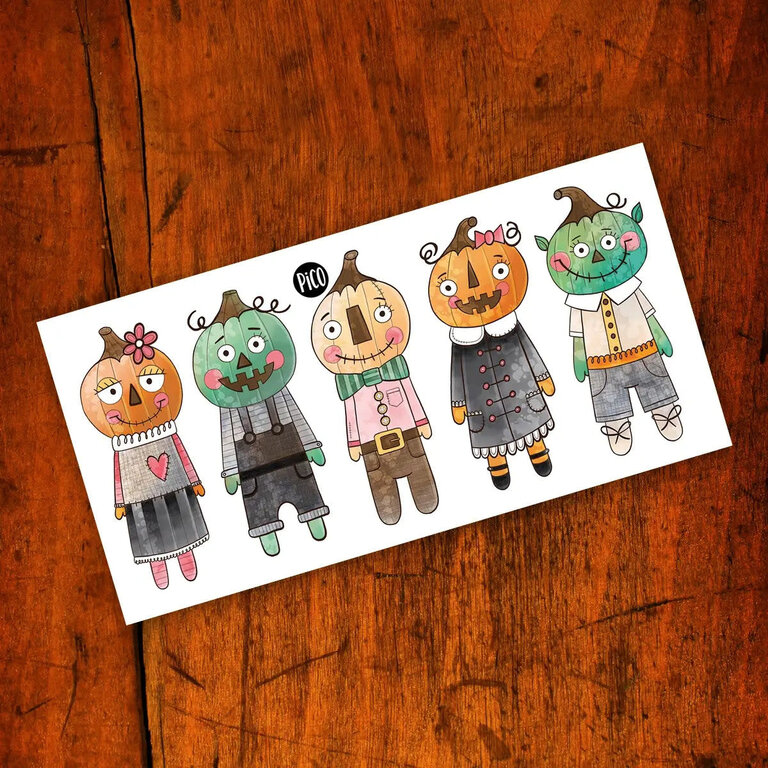 PICO TATOO TATOUAGES TEMPORAIRES - LES ÉPOUVENTAILS EN CITROUILLES