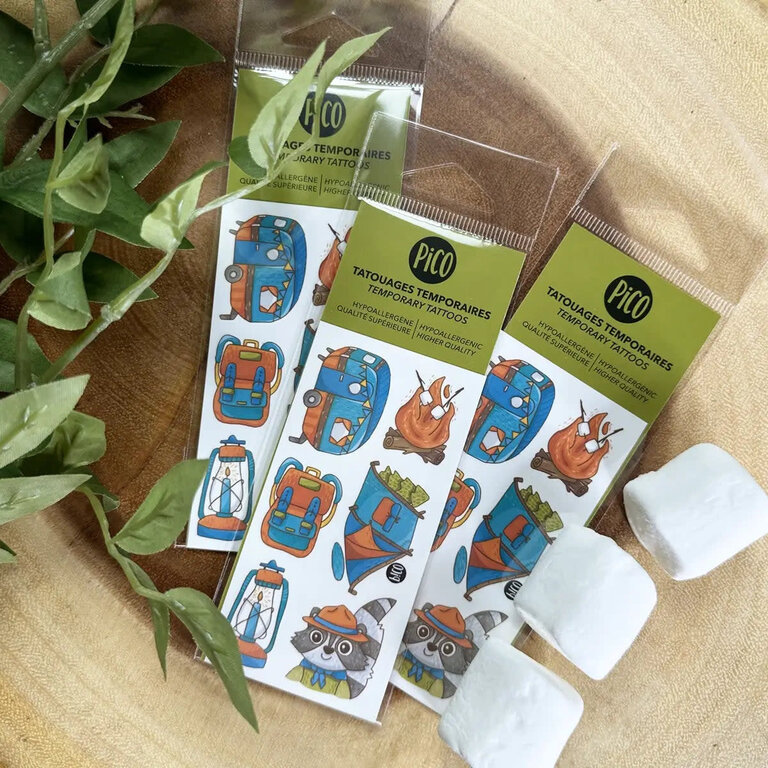PICO TATOO TEMPORARY TATTOOS - CAMPING