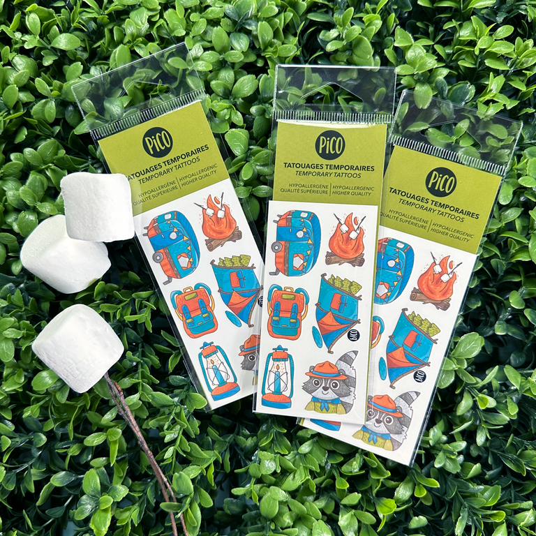 PICO TATOO TEMPORARY TATTOOS - CAMPING