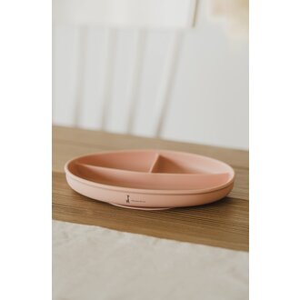 MICASSO & CO ASSIETTE À SUCCION DIVISÉE - VIEUX ROSE