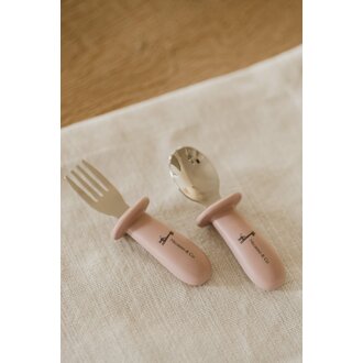 MICASSO & CO ENSEMBLE CUILLÈRE ET FOURCHETTE - MAUVE