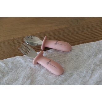 MICASSO & CO ENSEMBLE CUILLÈRE ET FOURCHETTE - VIEUX ROSE