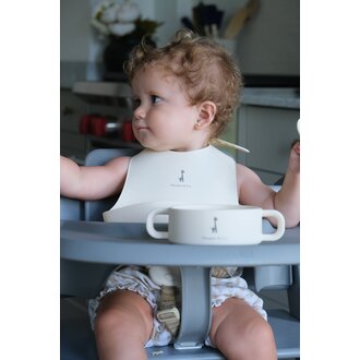 MICASSO & CO BOL EN SILICONE AVEC POIGNÉES - BLANC CRÈME